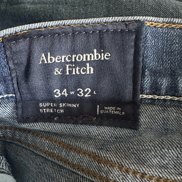 Men’s Abercrombie & Fitch super Skinny Stretch Jeans 34x32 - Picture 3 of 5